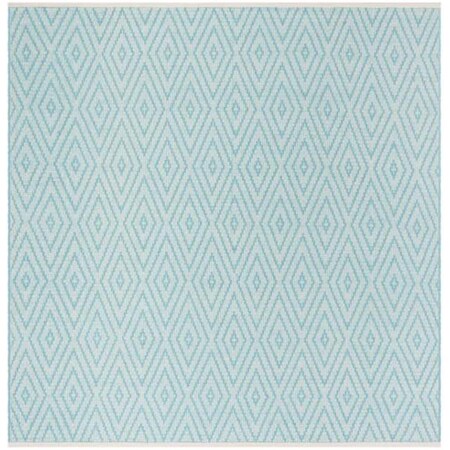 Safavieh 6 x 6 ft. Square Montauk Hand Woven RugTurquoise & Ivory MTK811H-6SQ
